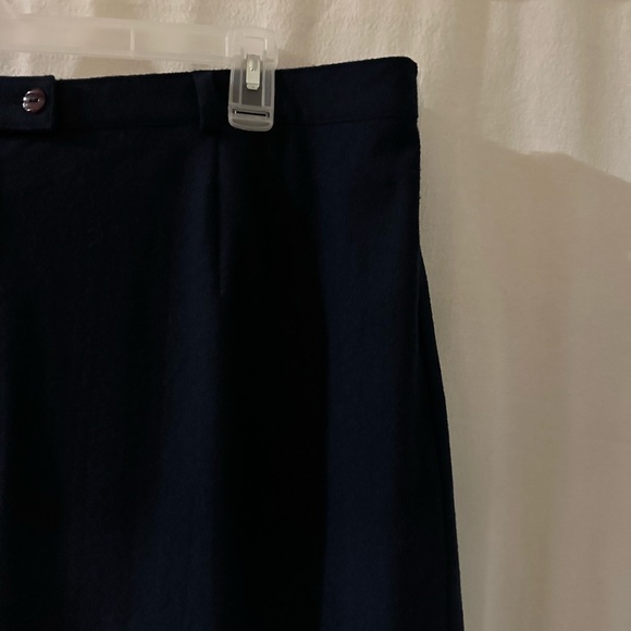 Vintage-Inspired Sag Harbor Woman 20W 100% Wool Navy Pencil Skirt Lined Midi - Picture 12 of 15